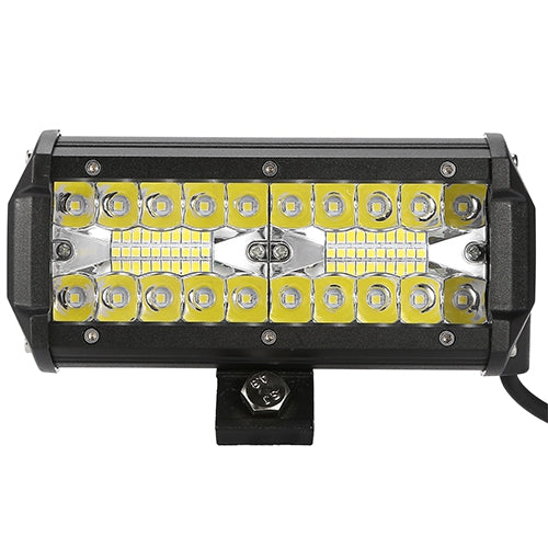 7" LED Light Bar 120W 12000LM LED Work Light Pods Offroad Driving Lights IP67 Waterproof Fog Light Spot Flood Beam for Jeep Trailer Truck Bus Boat - Black