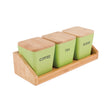 3 PCS STORAGE CONTAINERS BAMBOO FIBRE by Peterson Housewares & Artwares - Vysn