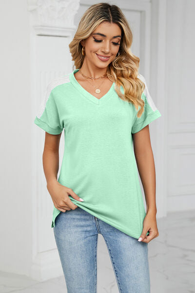 V-Neck Short Sleeve T-Shirt