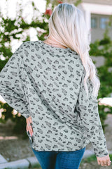 Leopard Round Neck Long Sleeve T-Shirt