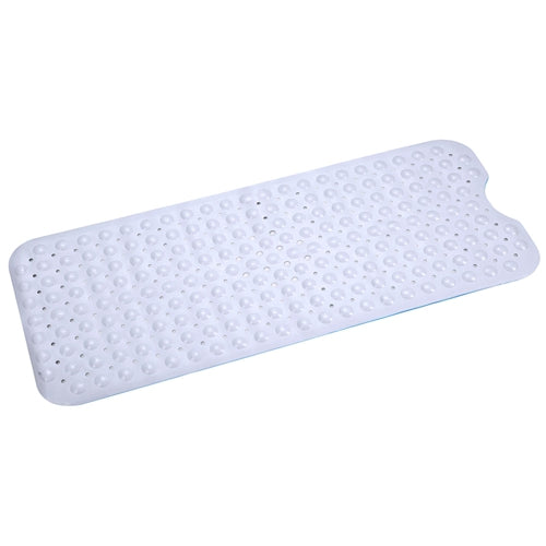 Bath Tub Mat Non-Slip Shower Mat BPA-Free Massage Anti-Bacterial with Suction Cups Washable for Bathroom Kitchen Pool - White