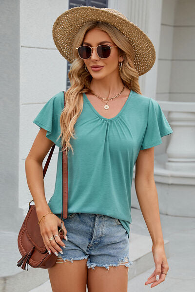 V-Neck Short Sleeve T-Shirt