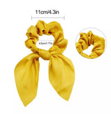 6 Pcs Satin Scrunchies Elastic Hair Band Bow Hair Scarf Girl Hair Tie Hair Rope by Plugsus Home Furniture - Vysn