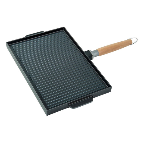 Nonstick Grill & Griddle Double Sided, 10x15" (25x38cm) - Black - Vysn