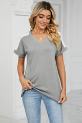 V-Neck Short Sleeve T-Shirt