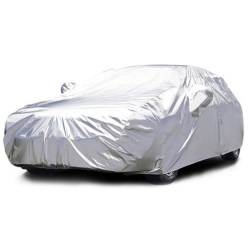 189x69x47in Full Car Cover All Weather UV Protection Automotive Cover 170T Outdoor Universal Full Cover For Sedans Up To 185in - Silver