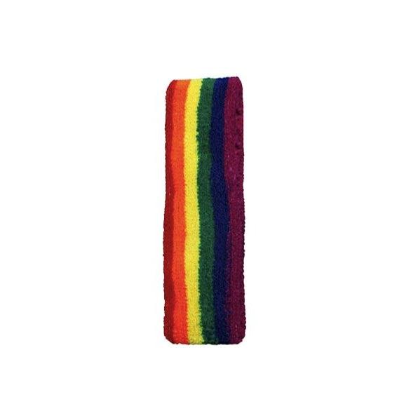 '80s Style Rainbow Sweatband | Absorbent Stretch Running Headband by The Bullish Store - Vysn