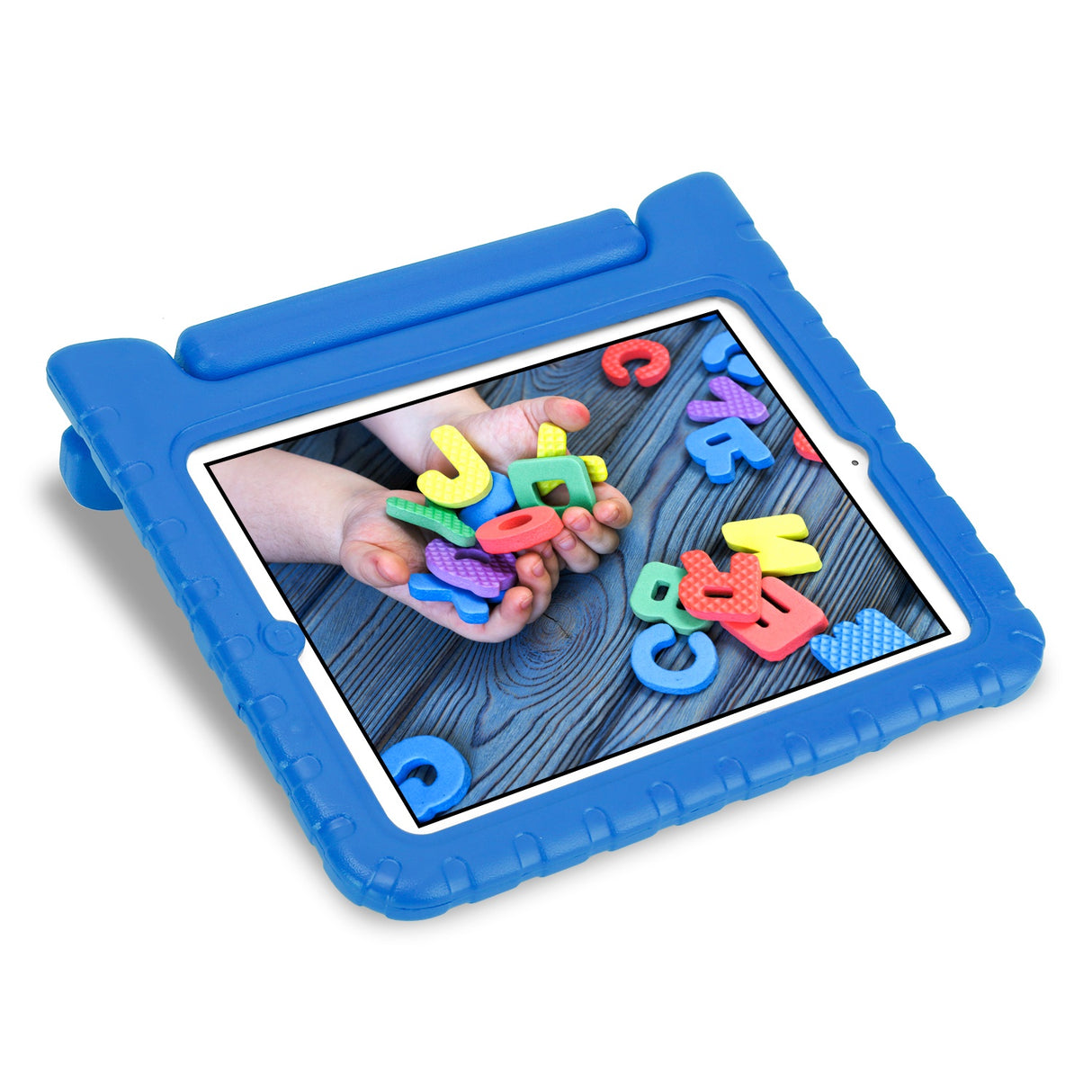 Protective Case Fit For iPad 2 3 4 Shockproof Hard Kid Tablet PC Protection Cover W/ Foldable Handle - Blue