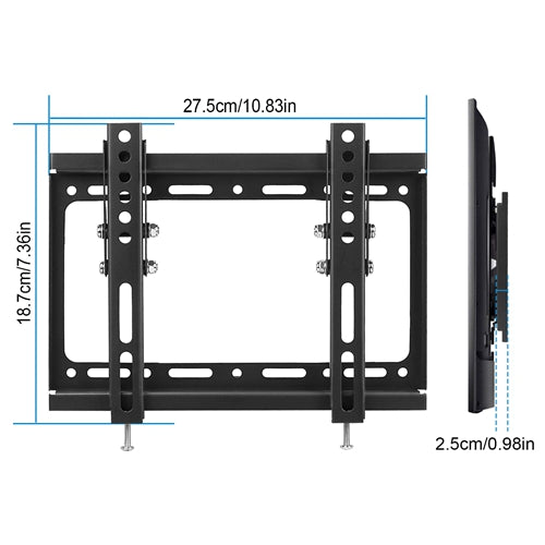 TV Wall Mount Bracket Tilt for 13"-42" LED/LCD/PLASMA Flat TV VESA 200x200mm - Black