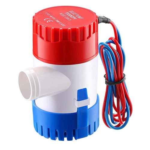 Bilge Pump For Boats 12V 1100GPH Submersible Marine Boat Bilge Non-Automatic Electric Water Pump For Ponds Pools Spas Silent Boat Caravan RV Drainage - Multi