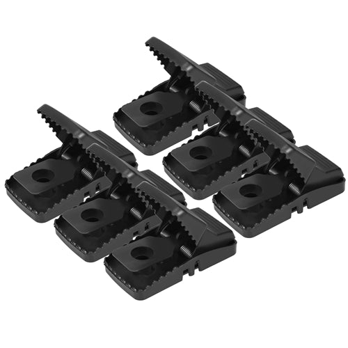 6 Pack Mouse Traps Reusable Rat Trap Mice Snap Trap Effective Mouse Catcher Quick \'N Vole  Effective Mice Control with Unique Jaw Design That Capture - Black