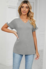 V-Neck Short Sleeve T-Shirt