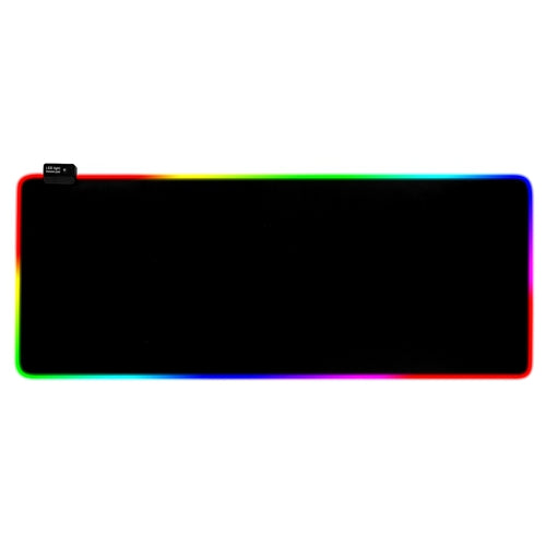 Large LED Gaming Mouse Pad RGB Computer Keyboard Mouse Mat w/ 10 Light Modes Non-Slip Rubber Base for Game Office - Black