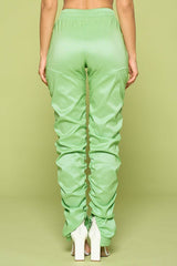 Leather Pu Ruched Pants