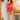 Red One Shoulder Self-tie Around Belt Romper