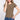 Short Slv Crew Neck Variegated Rib Knit Top