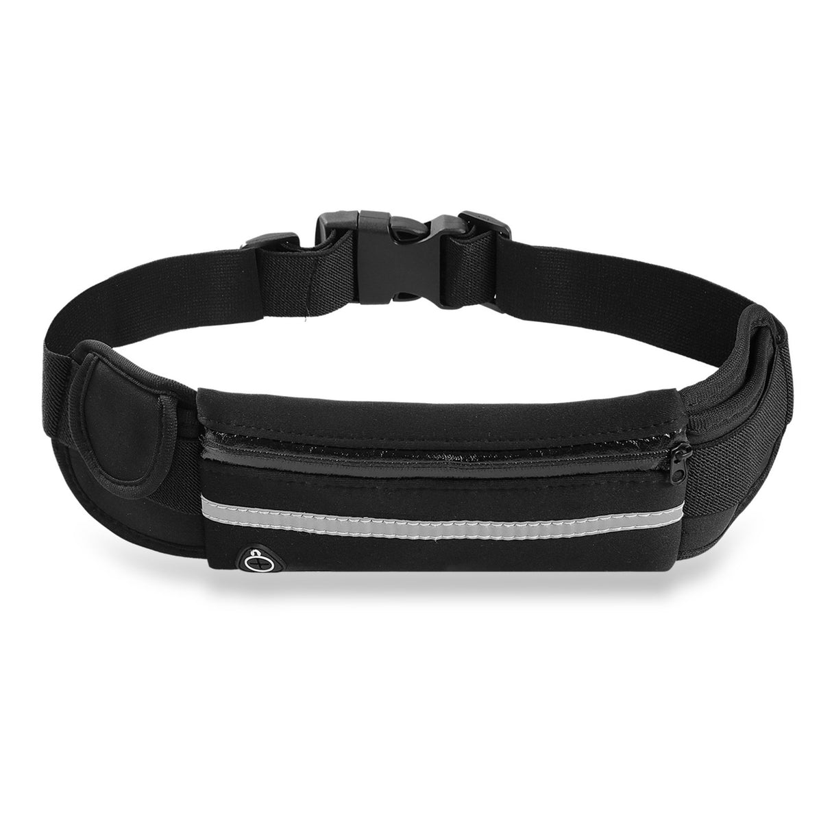 Waterproof Running Belt Pack - Adjustable Waist Pouch - Black