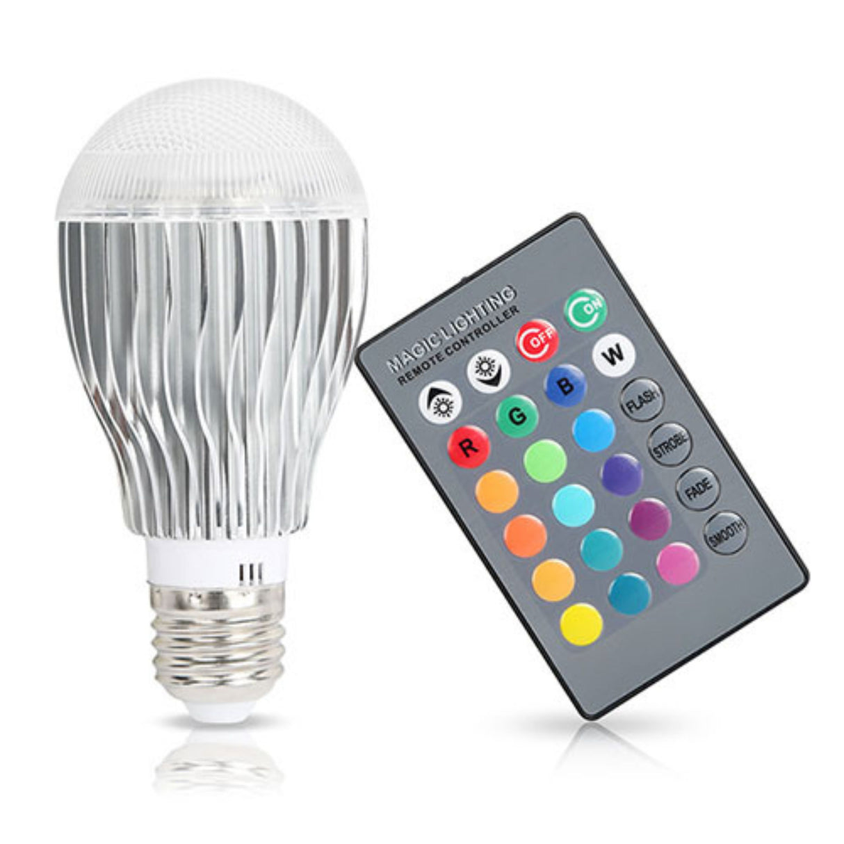 16-Color LED Bulb Set with Remote Control - Perfect for Mood Lighting - Multi