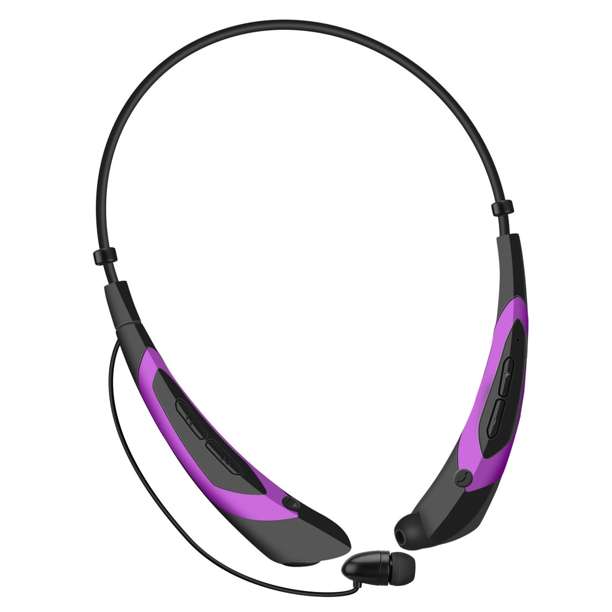 Wireless Neckband Headphones V5.0 Sweat-proof Sport Headsets Earbuds In-Ear Magnetic Neckbands Stereo Earphone w/Mic - Purple