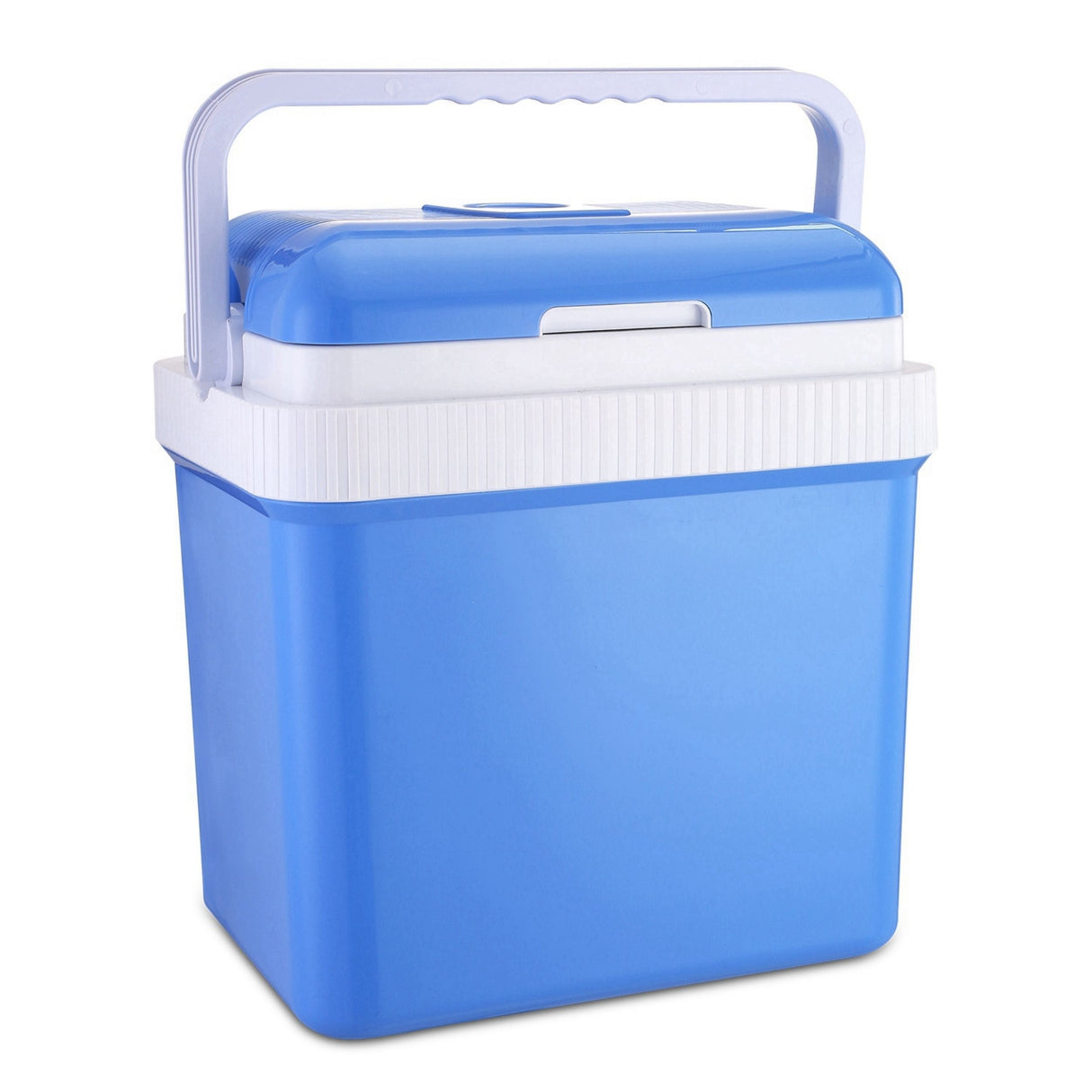 24L Portable Car Cooler 12V Refrigerator - Travel Cooling & Warm Fridge Box for Car/Home - 24L Capacity - Blue