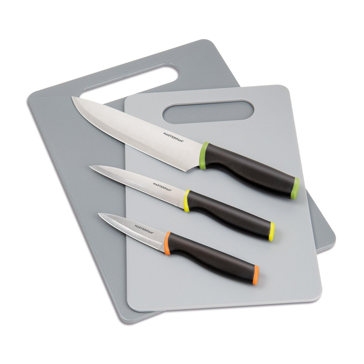 Knife Set with Covers, 8-pc with Cutting Board - Gray - Vysn