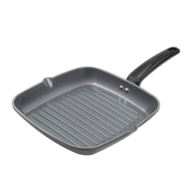 Ceramic Nonstick Grill Pan, 10" (25cm) - Gray - Vysn