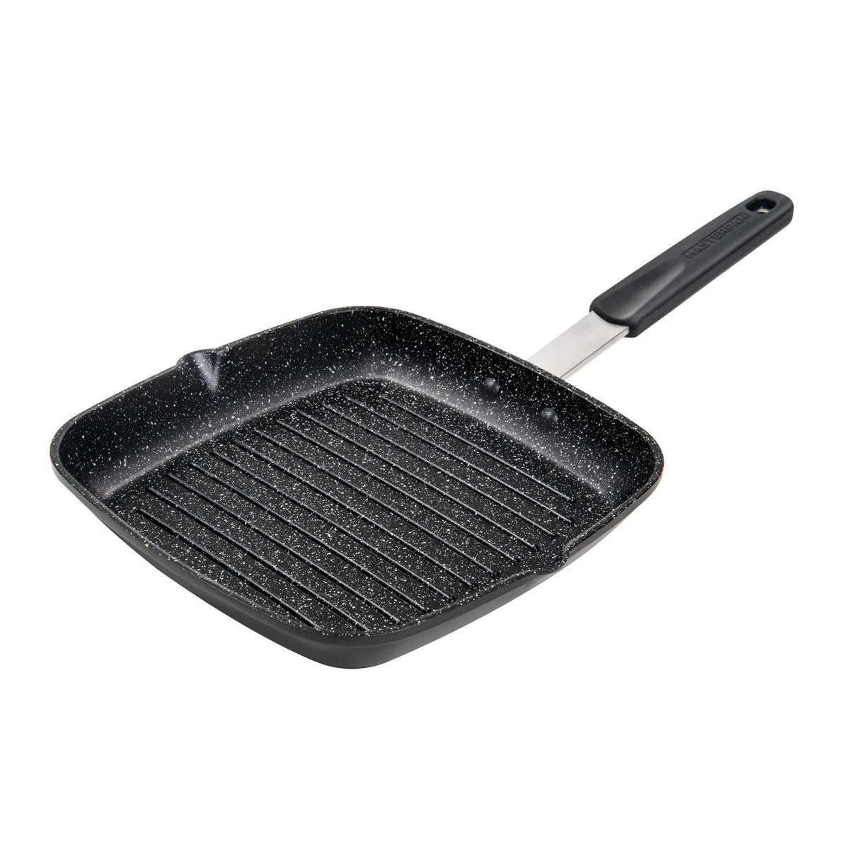 Nonstick Grill Pan with Silicone Grip, 10" (25cm) - Granite/Black - Vysn