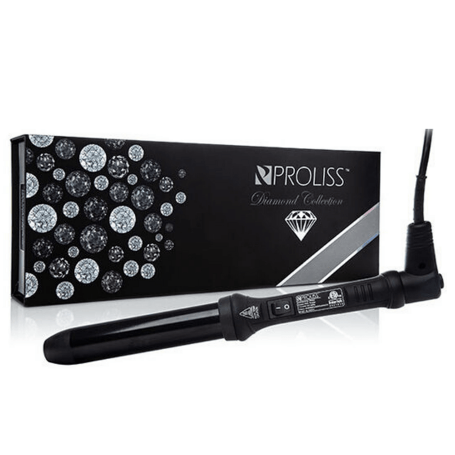 The Twister - 32mm Tourmaline-Infused Ceramic Pro Curling Wand w/ Cool Tip - Diamond Collection - Vysn