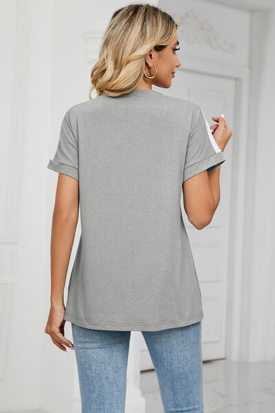 V-Neck Short Sleeve T-Shirt