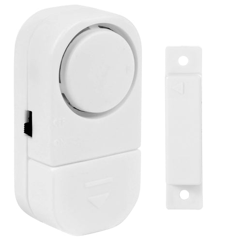 Wireless Window Door Magnet Alarms Magnetic Sensor Security Burglar Alarm For Kid Safety w/ Batteries - White