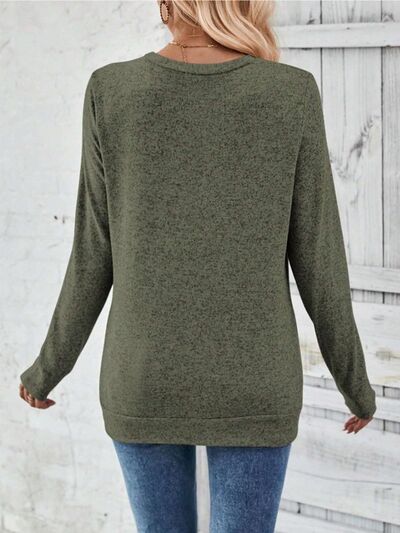 Round Neck Long Sleeve T-Shirt