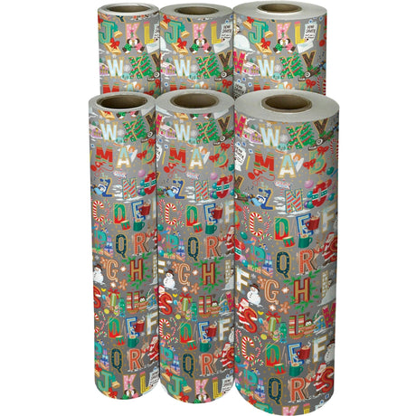 Alphabet Christmas Gift Wrap by Present Paper - Vysn