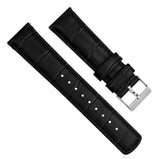 Amazfit Bip | Black Alligator Grain Leather by Barton Watch Bands - Vysn