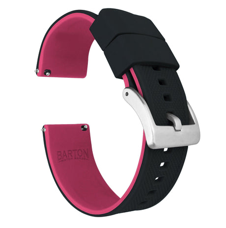 Amazfit Bip | Elite Silicone | Black Top / Pink Bottom by Barton Watch Bands - Vysn