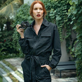 AMELIA Recycled Travel Jumpsuit, in Black by BrunnaCo - Vysn