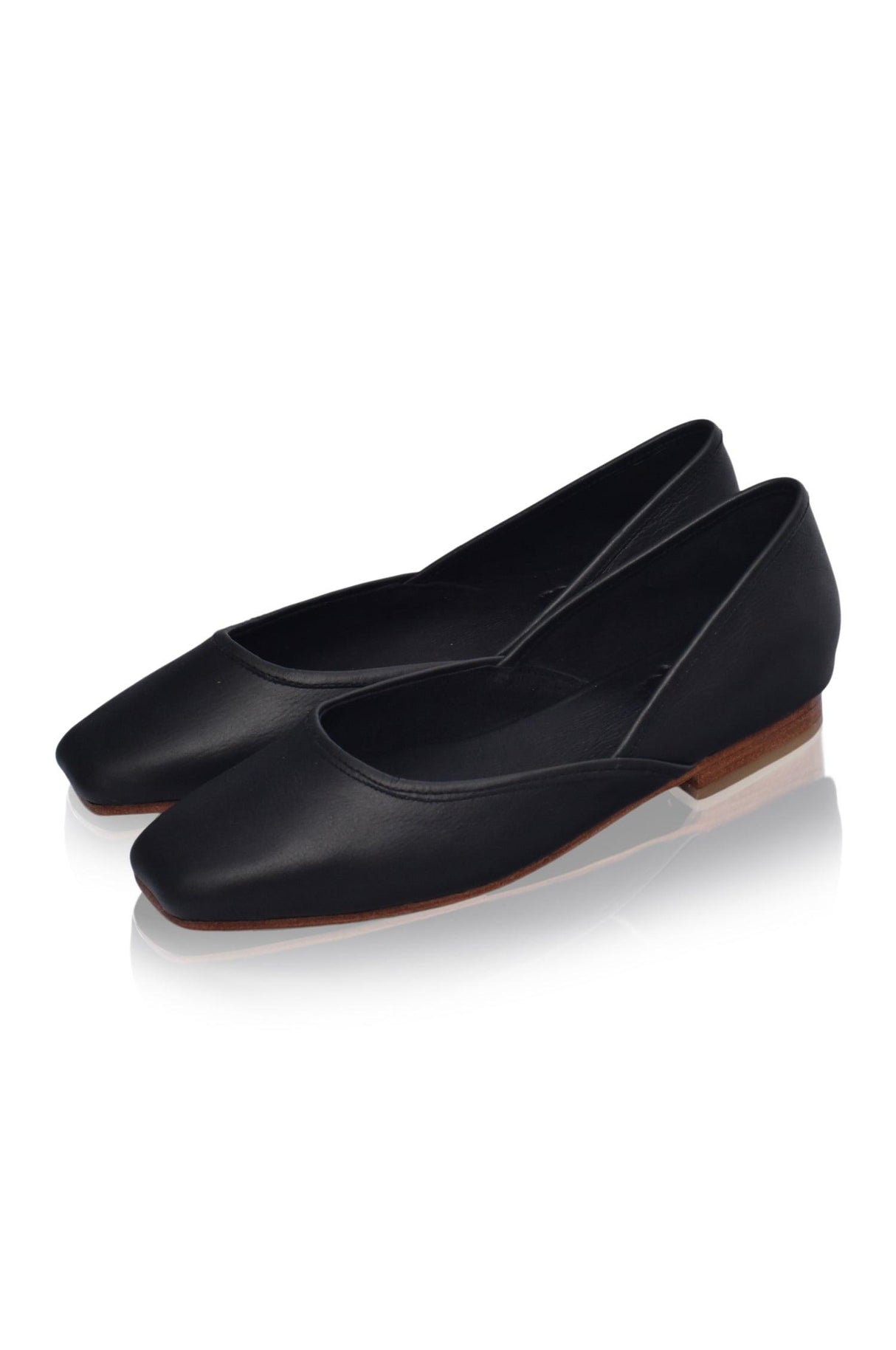 Amore Square Toe Ballet Flats by ELF - Vysn