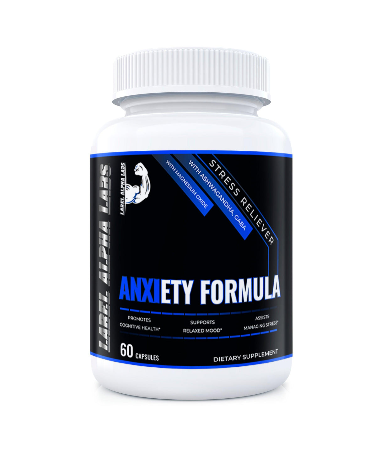 Anxiety Relief Stack (Ashwagandha and Biotin) by Label Alpha - Vysn