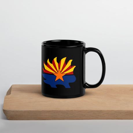 Arizona Libertarian Party Porcupine Black Glossy Mug by Proud Libertarian - Vysn