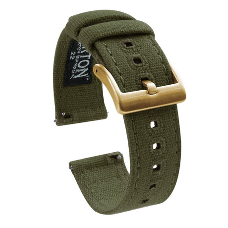 Army Green | Crafted Canvas by Barton Watch Bands - Vysn