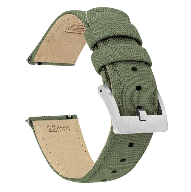 Army Green | Sailcloth Quick Release by Barton Watch Bands - Vysn