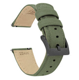 Army Green | Sailcloth Quick Release by Barton Watch Bands - Vysn