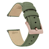 Army Green | Sailcloth Quick Release by Barton Watch Bands - Vysn