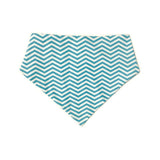 Baby Blue Chevron Reversible Dog Bandana by Uptown Pups - Vysn