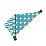 Baby Blue Chevron Reversible Dog Bandana by Uptown Pups - Vysn