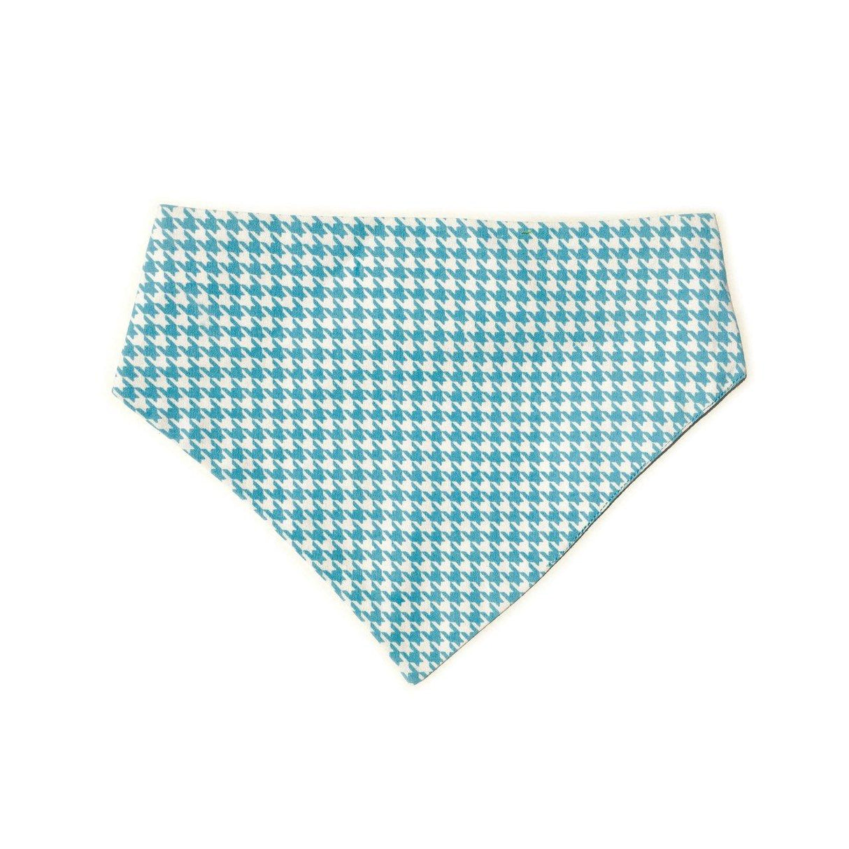 Baby Blue Houndstooth Reversible Dog Bandana by Uptown Pups - Vysn