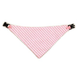 Baby Pink Houndstooth Reversible Dog Bandana by Uptown Pups - Vysn