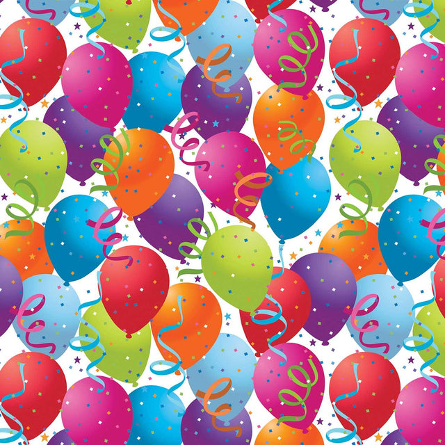 Balloons Birthday Gift Wrap by Present Paper - Vysn