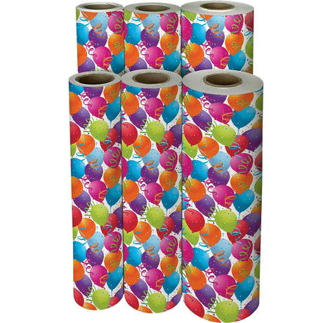 Balloons Birthday Gift Wrap by Present Paper - Vysn