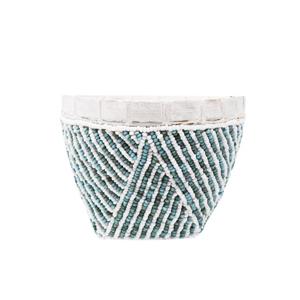 BAMBOO BEADED TRINKET BASKET by POPPY + SAGE - Vysn