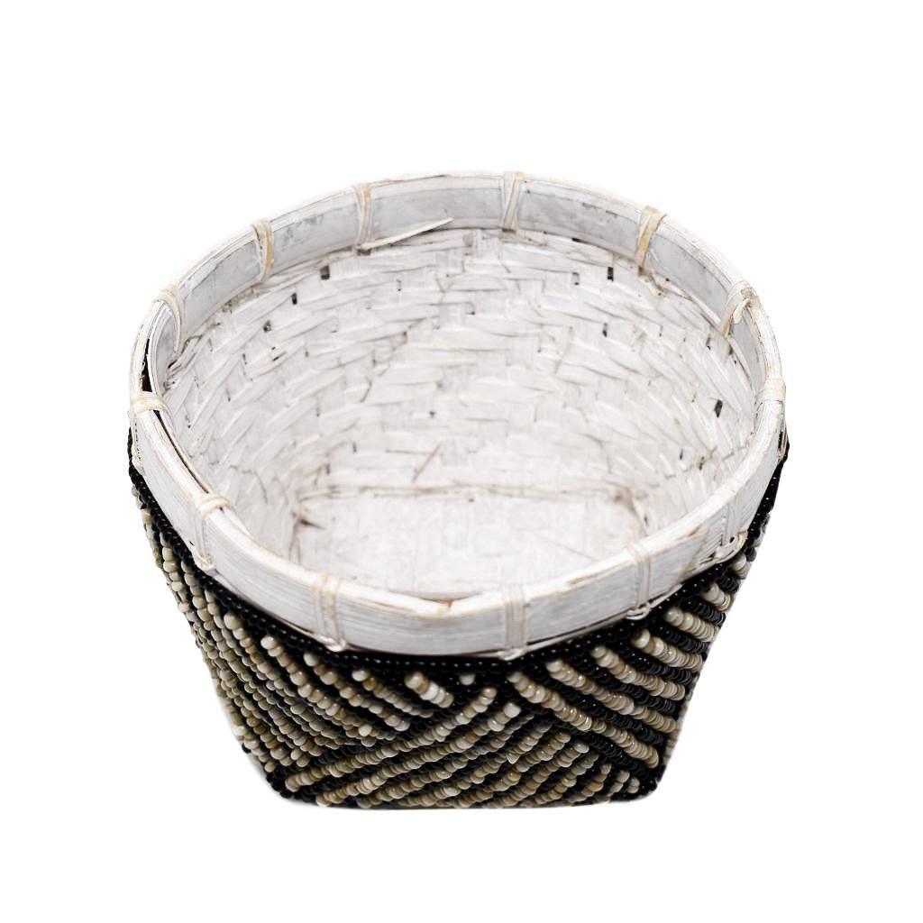 BAMBOO BEADED TRINKET BASKET by POPPY + SAGE - Vysn